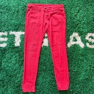 1826‎ Jeans Red Skinny Fit Cotton Blend Pants Women's Size 7